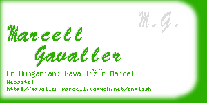 marcell gavaller business card
